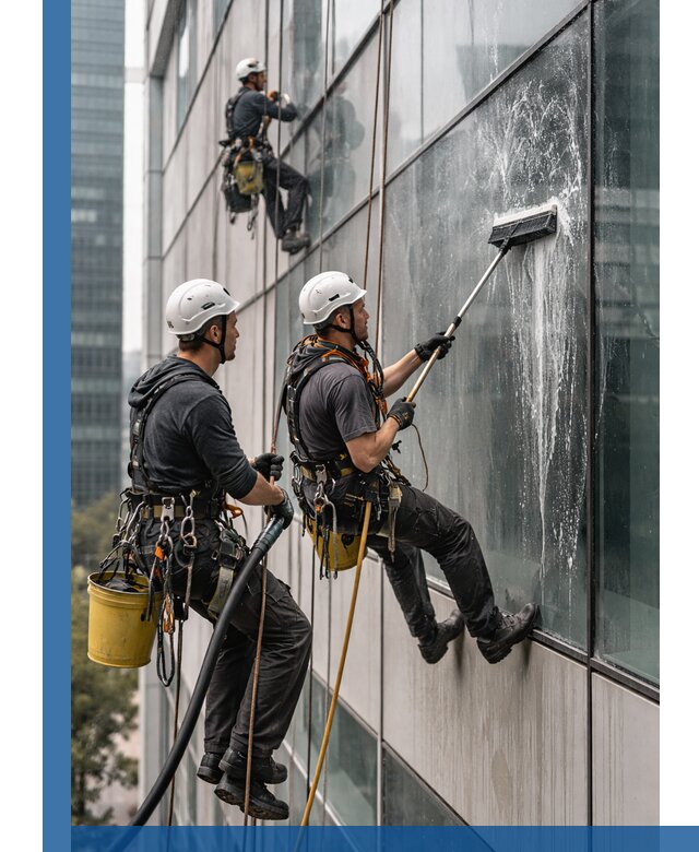 Профессиональная высотная мойка фасадов зданий в Архангельске