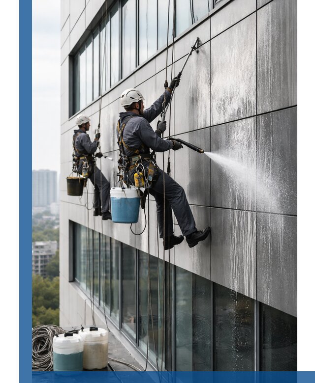 Профессиональная мойка вентилируемых фасадов в Архангельске