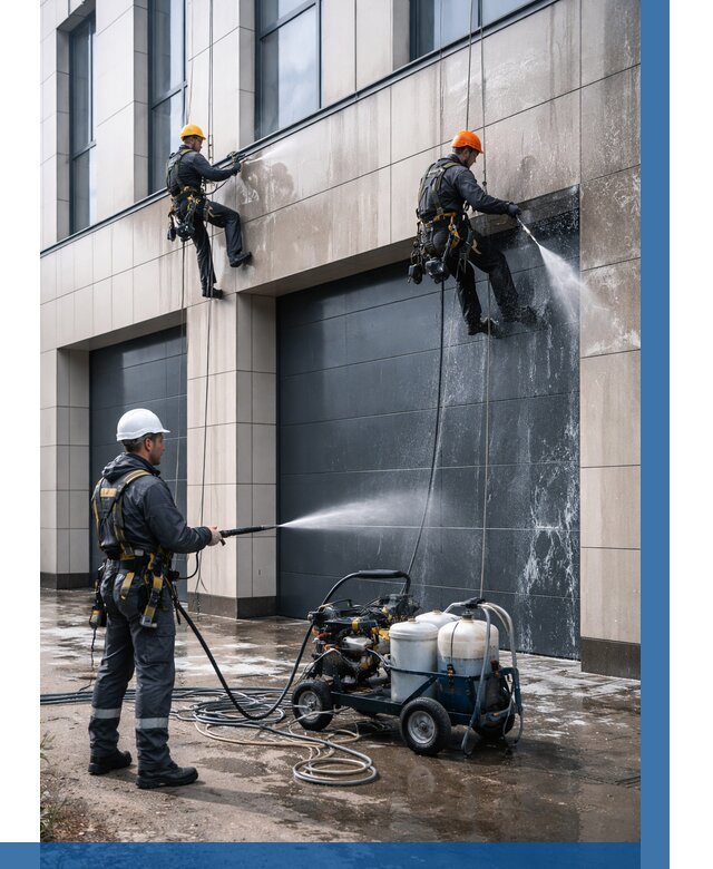 Послестроительная мойка фасада в Архангельске от 308 р. | ВЫСОТНИК-Рхн