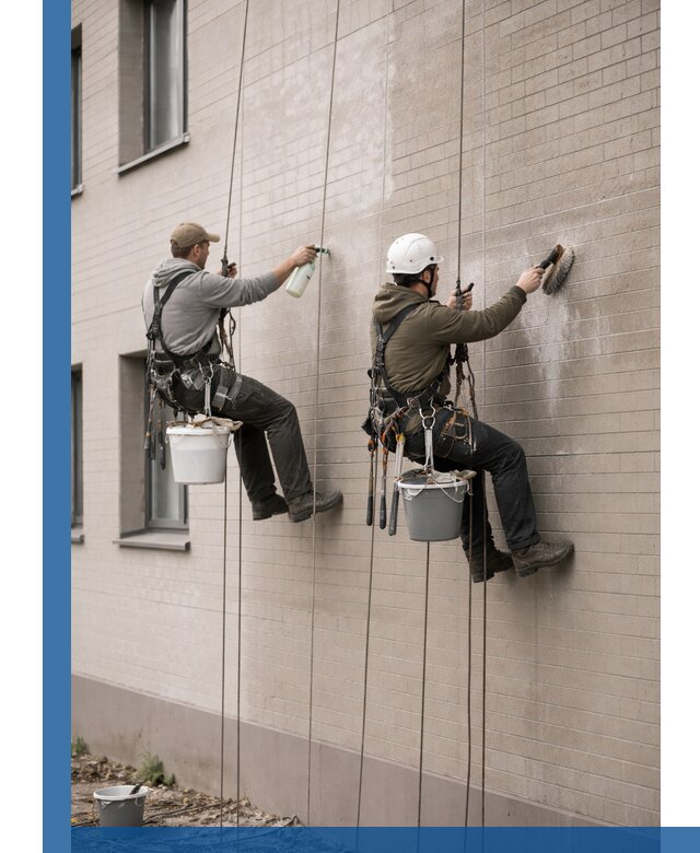 Удаление высолов с фасада зданий в Архангельске без повреждений и следов