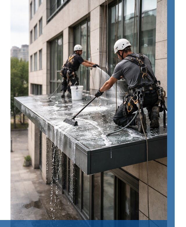 Мойка козырьков и навесов в Архангельске от 3598 р. | ВЫСОТНИК-Рхн