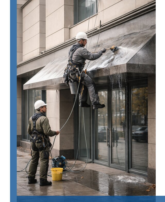 Профессиональная мойка козырьков и навесов в Архангельске