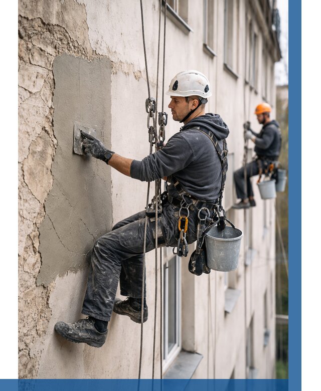 Восстановление штукатурки фасада в Архангельске от 1234 р. | ВЫСОТНИК-Рхн