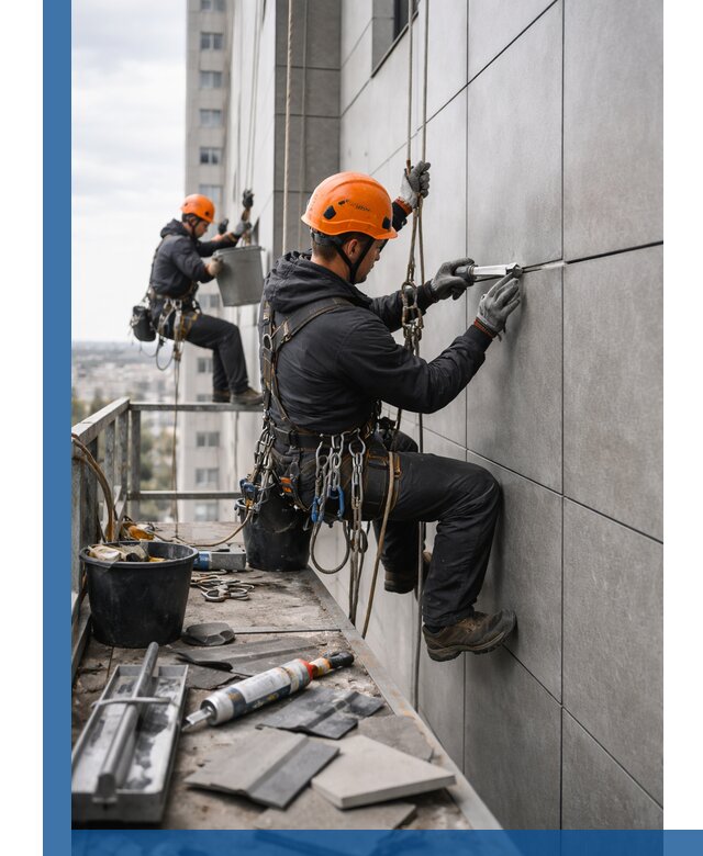 Профессиональный ремонт фасада из керамогранита в Архангельске