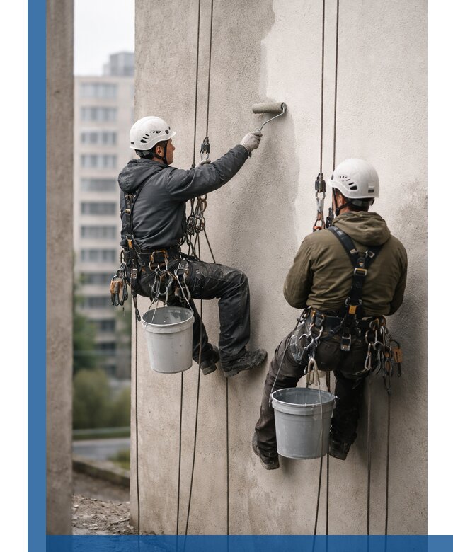 Покраска фасадов высотными альпинистами в Архангельске с гарантией