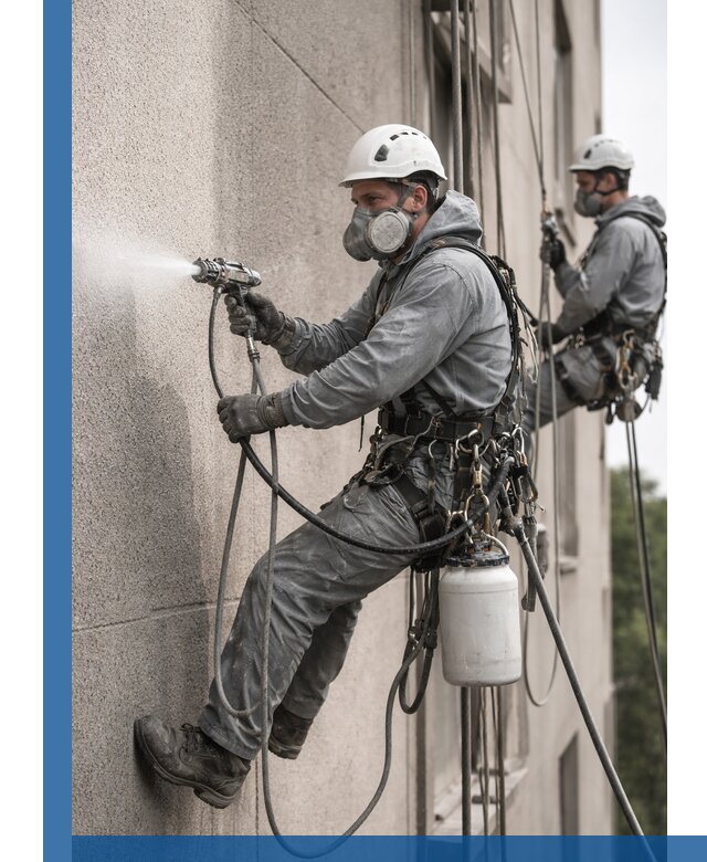 Безвоздушная покраска фасадов зданий в Архангельске профессионально