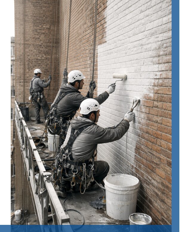 Покраска кирпичного фасада в Архангельске от 360 р. | ВЫСОТНИК-Рхн