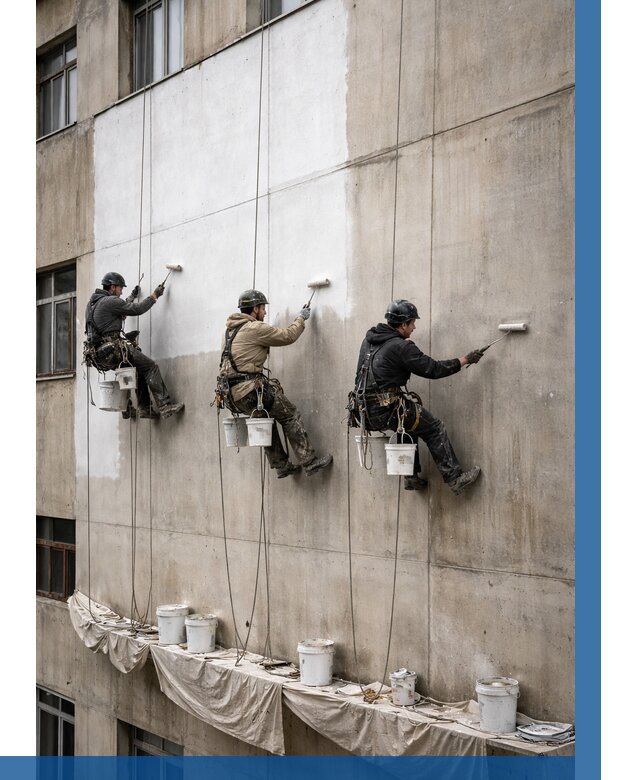 Покраска бетонного фасада в Архангельске от 360 р за м2 | ВЫСОТНИК-Рхн