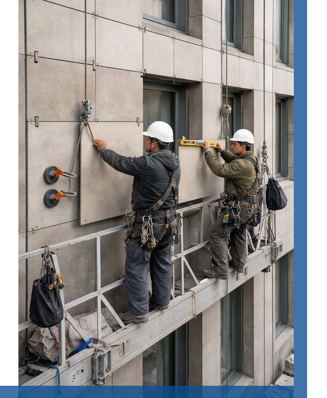 Монтаж керамогранита на фасад в Архангельске от 2570 р. | ВЫСОТНИК-Рхн