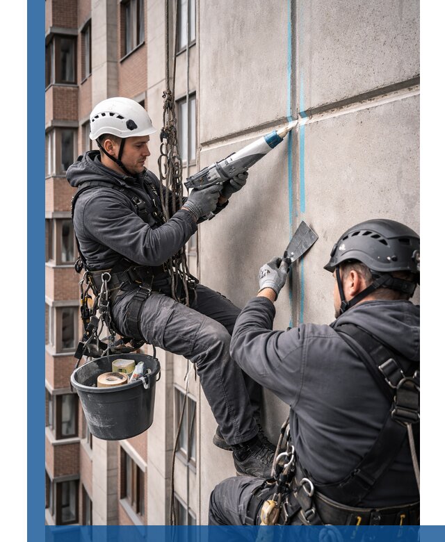 Вторичная герметизация швов фасада и кровли в Архангельске