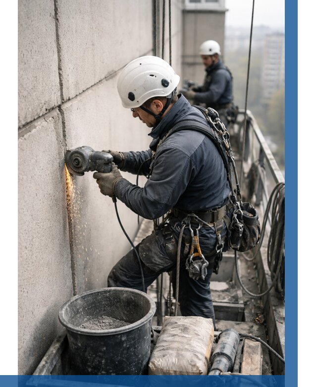 Штробление межпанельных швов в Архангельске от 1234 р. | ВЫСОТНИК-Рхн