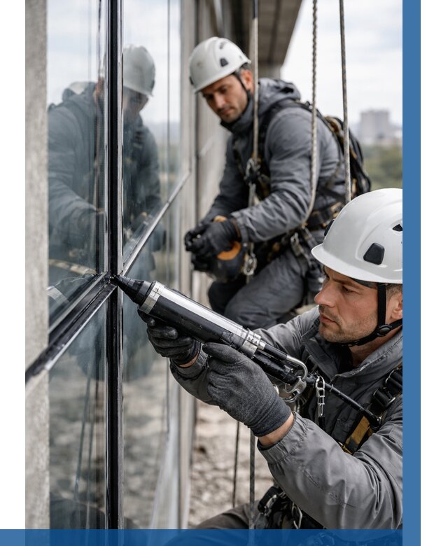 Герметизация витражных швов в Архангельске от 668 р. | ВЫСОТНИК-Рхн