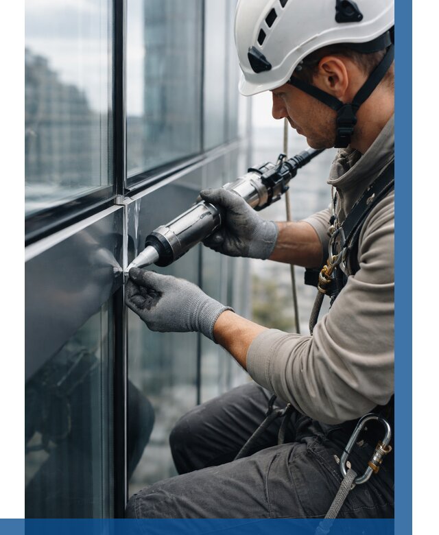 Герметизация стыков витража в Архангельске от 1234 р. | ВЫСОТНИК-Рхн