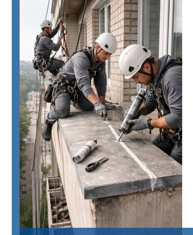 Герметизация балконного козырька в Архангельске профессионально