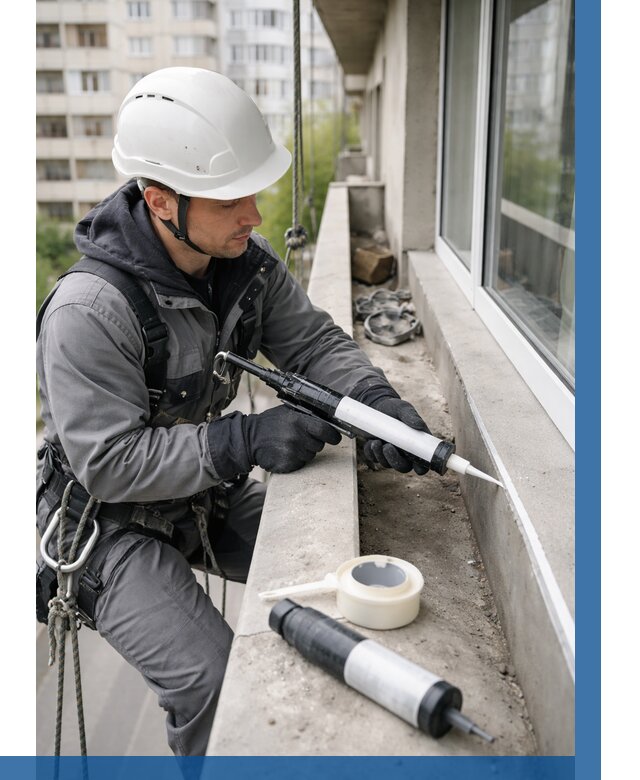 Герметизация швов лоджии в Архангельске от 4626 р. | ВЫСОТНИК-Рхн