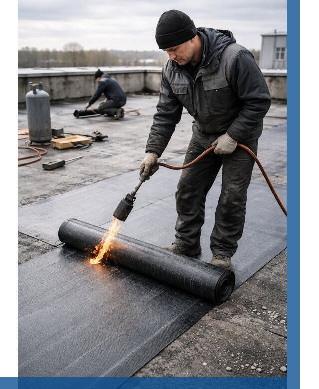 Ремонт наплавляемой кровли в Архангельске от 720 р. | ВЫСОТНИК-Рхн