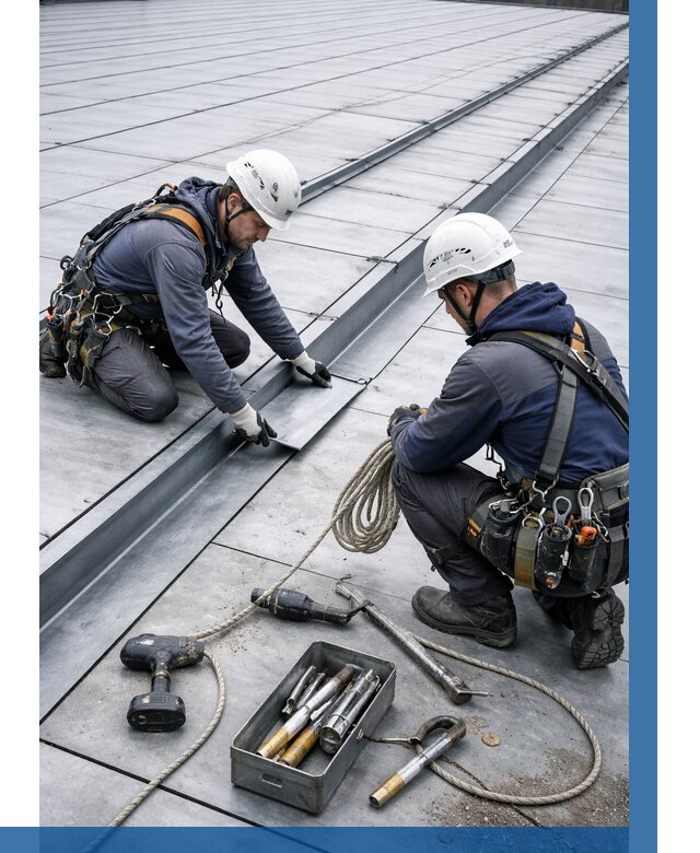 Ремонт фальцевой кровли в Архангельске от 720 р. | ВЫСОТНИК-Рхн