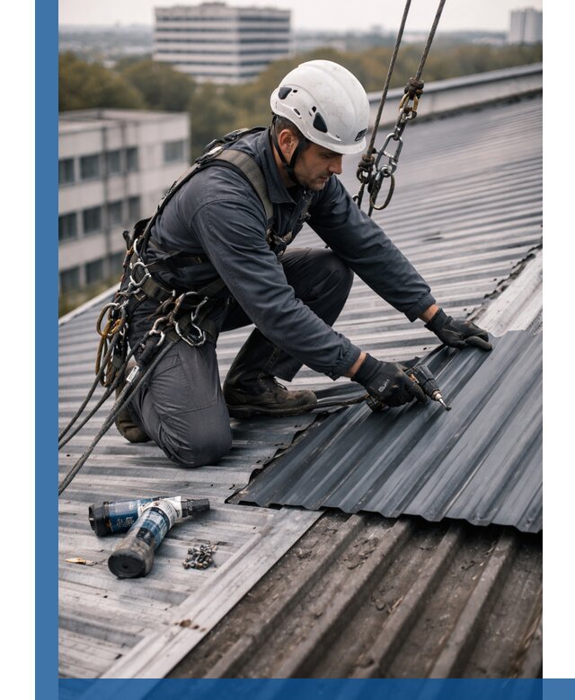 Ремонт профнастила на кровле в Архангельске, работы под ключ