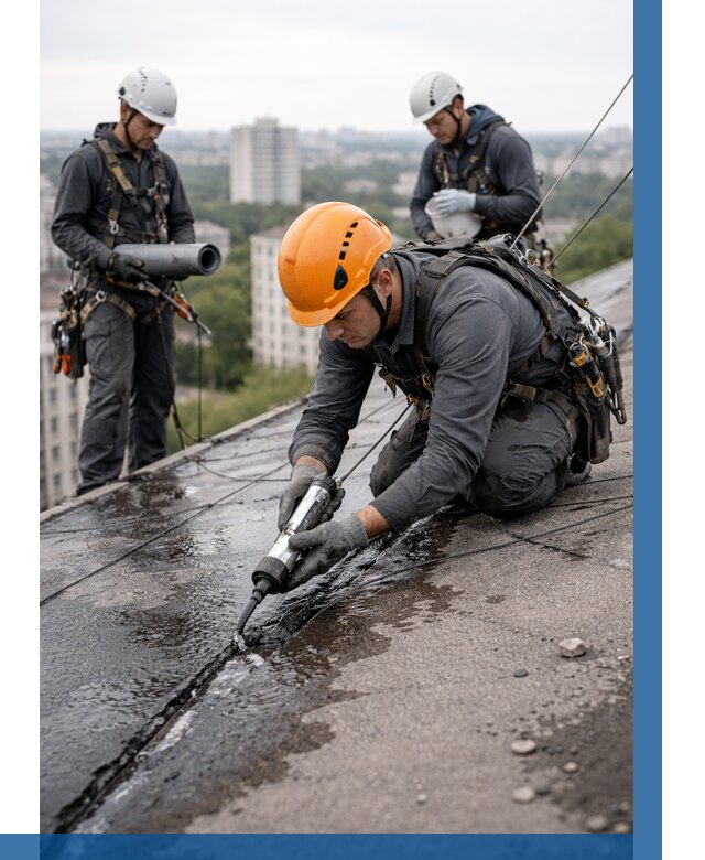 Устранение протечек кровли в Архангельске от 12337 р. | ВЫСОТНИК-Рхн