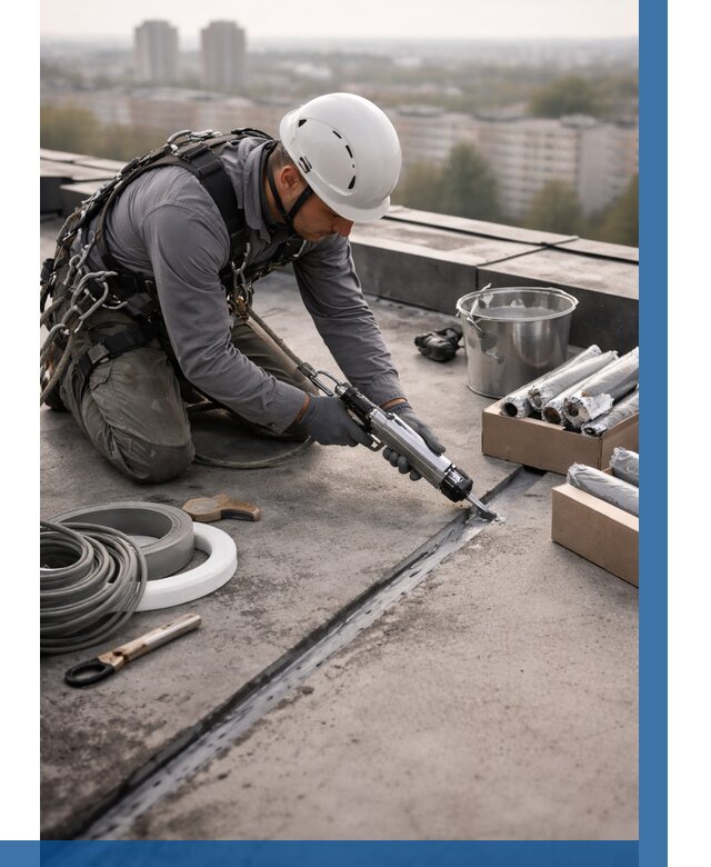 Герметизация швов кровли в Архангельске от 463 р./м2 | ВЫСОТНИК-Рхн