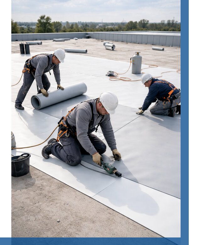 Монтаж мембранной кровли под ключ в Архангельске от 1234 р. | ВЫСОТНИК-Рхн