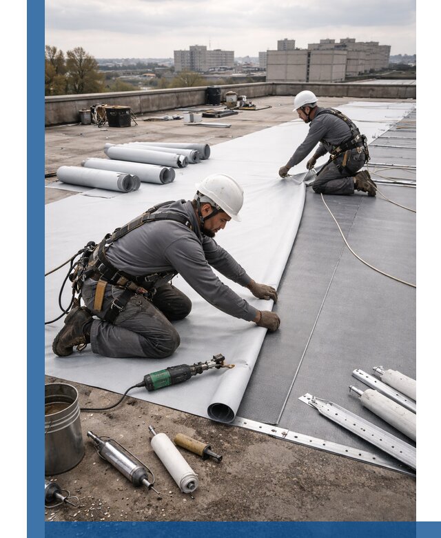 Монтаж мембранной кровли в Архангельске для промышленных зданий