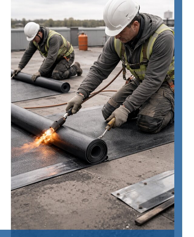 Монтаж наплавляемой кровли в Архангельске от 874 р. — ВЫСОТНИК-Рхн