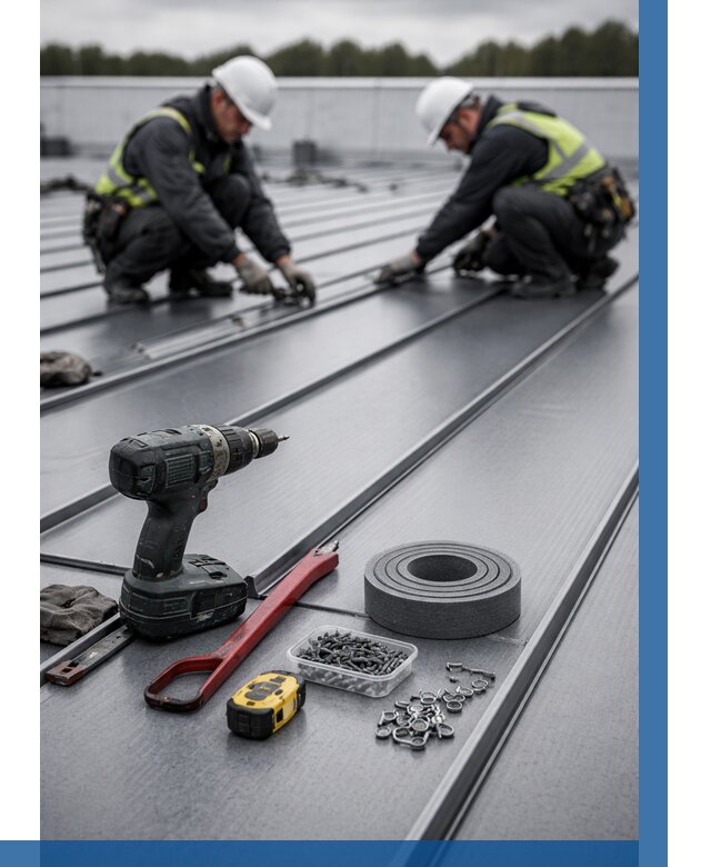 Монтаж фальцевой кровли в Архангельске от 1851 р. | ВЫСОТНИК-Рхн