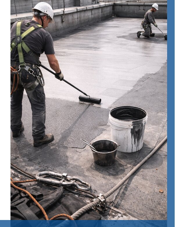 Гидроизоляция кровли жидкой резиной в Архангельске от 514 р. | ВЫСОТНИК-Рхн