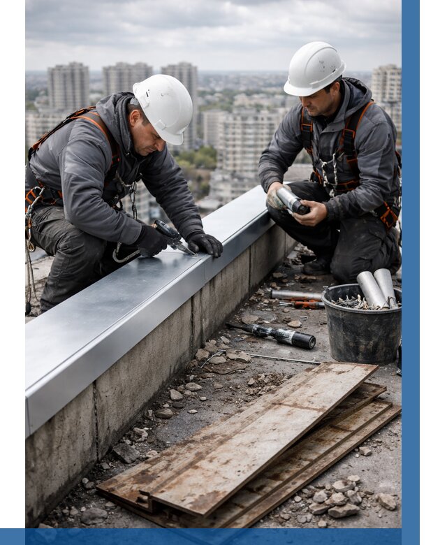 Замена парапетных крышек под ключ в Архангельске от 1234 р. | ВЫСОТНИК-Рхн