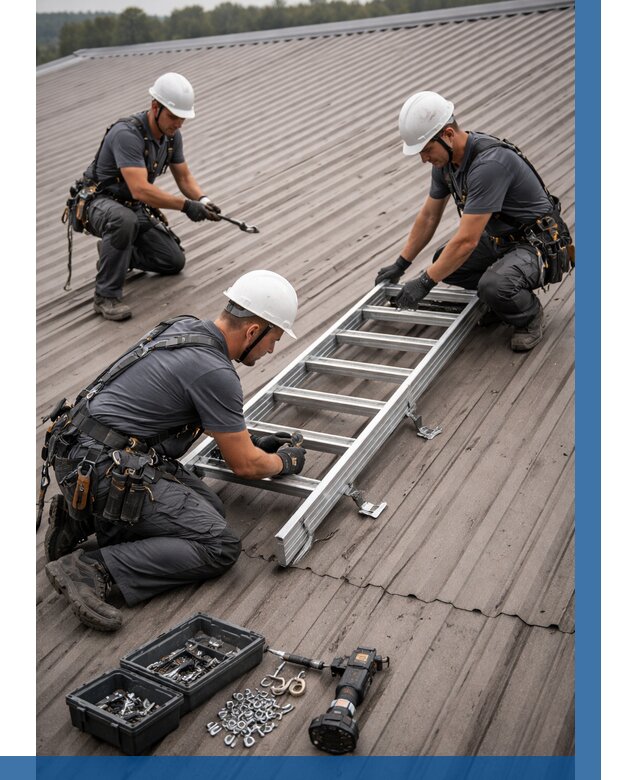 Монтаж кровельной лестницы в Архангельске от 4626 р. | ВЫСОТНИК-Рхн