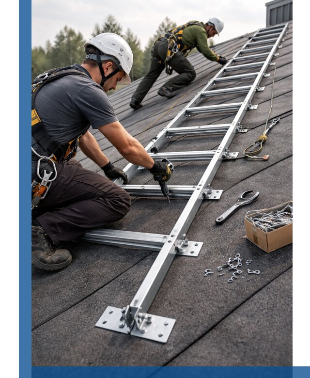 Профессиональный монтаж кровельной лестницы в Архангельске под ключ
