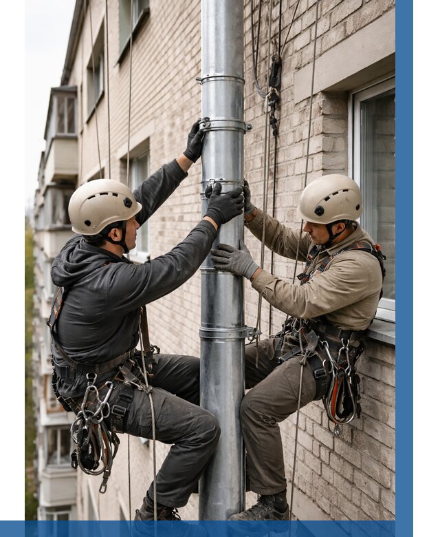 Замена водосточных труб в Архангельске от 6683 р. | ВЫСОТНИК-Рхн