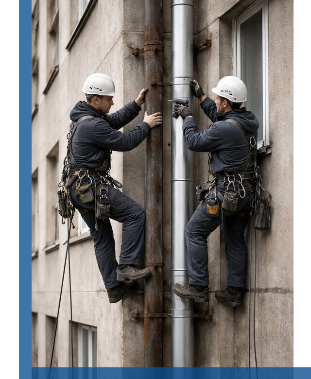 Замена водосточных труб в Архангельске: монтаж и демонтаж под ключ