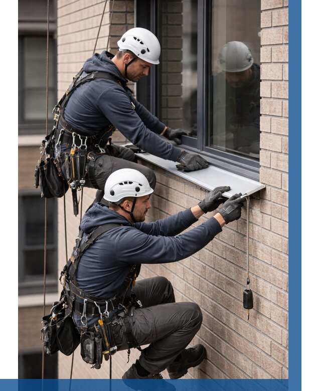 Монтаж оконных отливов под ключ в Архангельске от 3598 р. | ВЫСОТНИК-Рхн