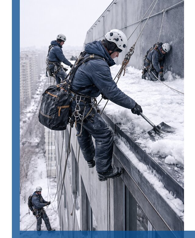 Абонентское обслуживание кровли зимой в Архангельске регулярный уход