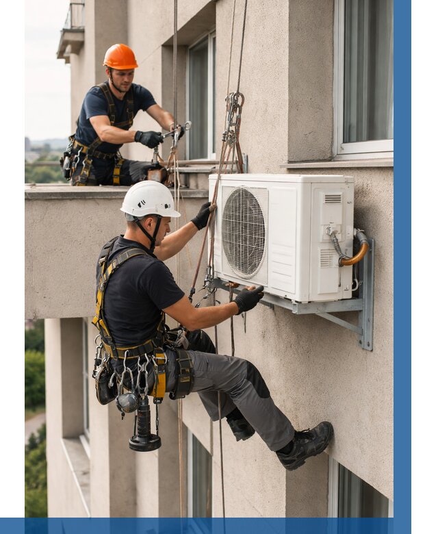 Монтаж внешнего блока кондиционера в Архангельске от 6683 р. | ВЫСОТНИК-Рхн