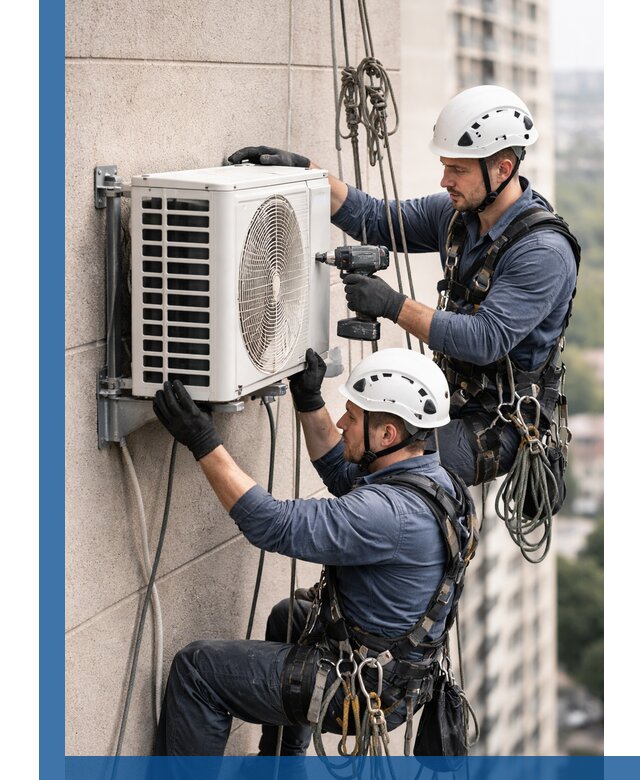 Монтаж внешнего блока кондиционера в Архангельске установка и крепление