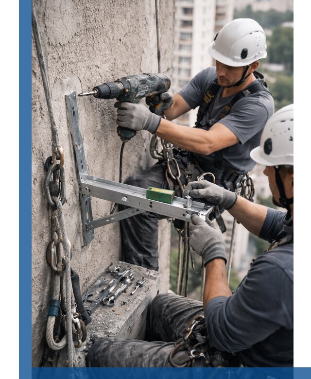 Установка кронштейнов кондиционера и крепежа в Архангельске