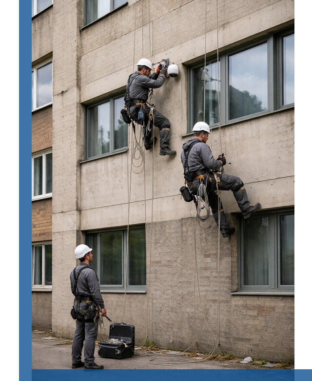 Монтаж фасадных камер видеонаблюдения в Архангельске под ключ
