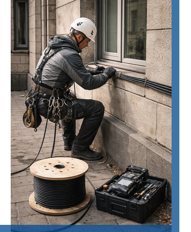 Прокладка оптоволоконного кабеля в Архангельске от 822 р. | ВЫСОТНИК-Рхн