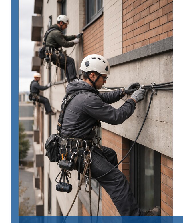 Крепление кабеля на фасаде монтаж и крепеж в Архангельске