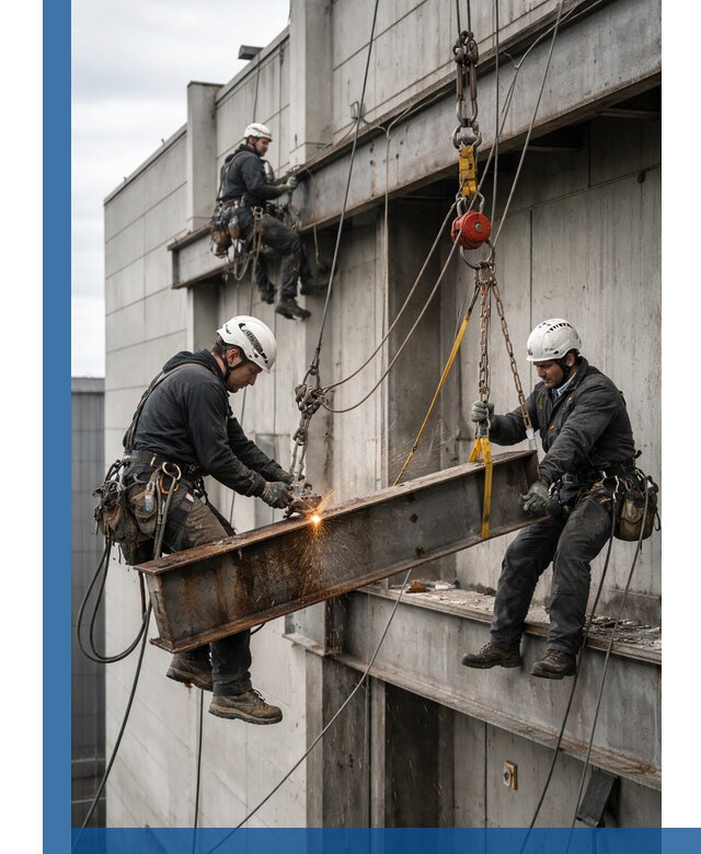 Демонтаж металлоконструкций на высоте в Архангельске под ключ