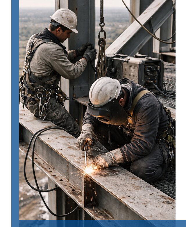 Высотные сварочные работы в Архангельске для промышленных объектов