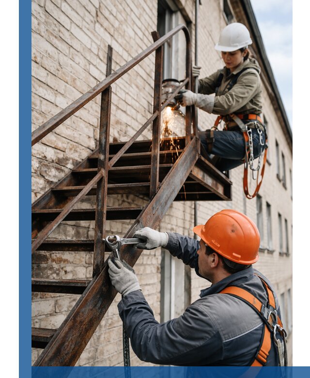 Ремонт и восстановление пожарных лестниц с выездом в Архангельске