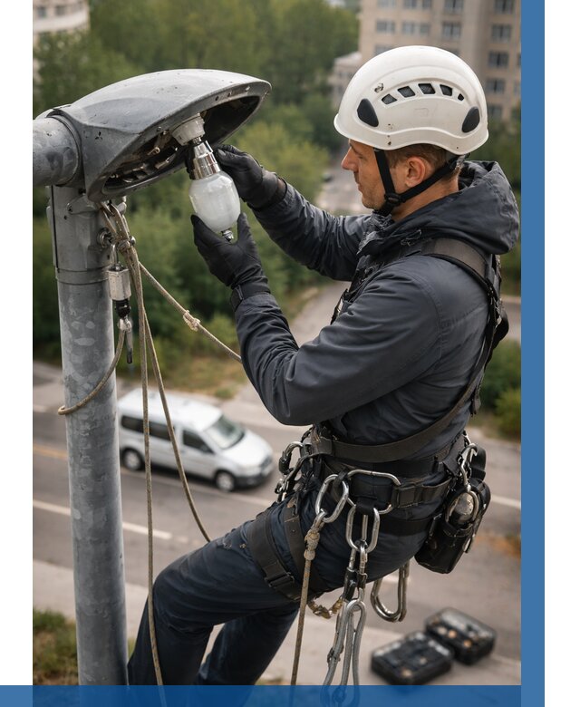 Замена ламп на высоте в Архангельске от 2570 р. | ВЫСОТНИК-Рхн