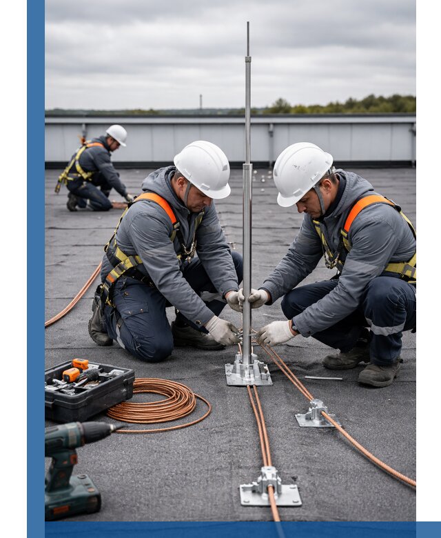 Монтаж молниезащиты на кровле в Архангельске под ключ с гарантией