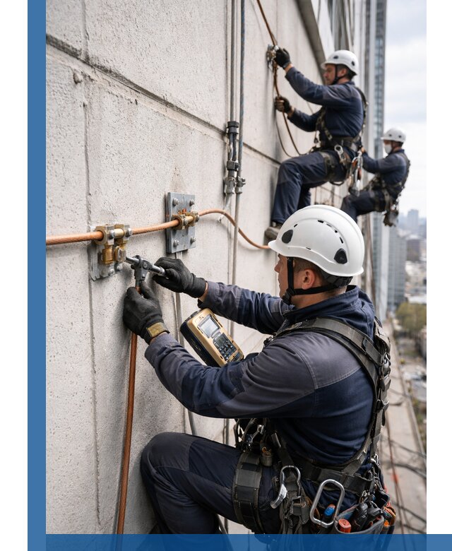 Монтаж системы заземления здания и молниезащиты в Архангельске