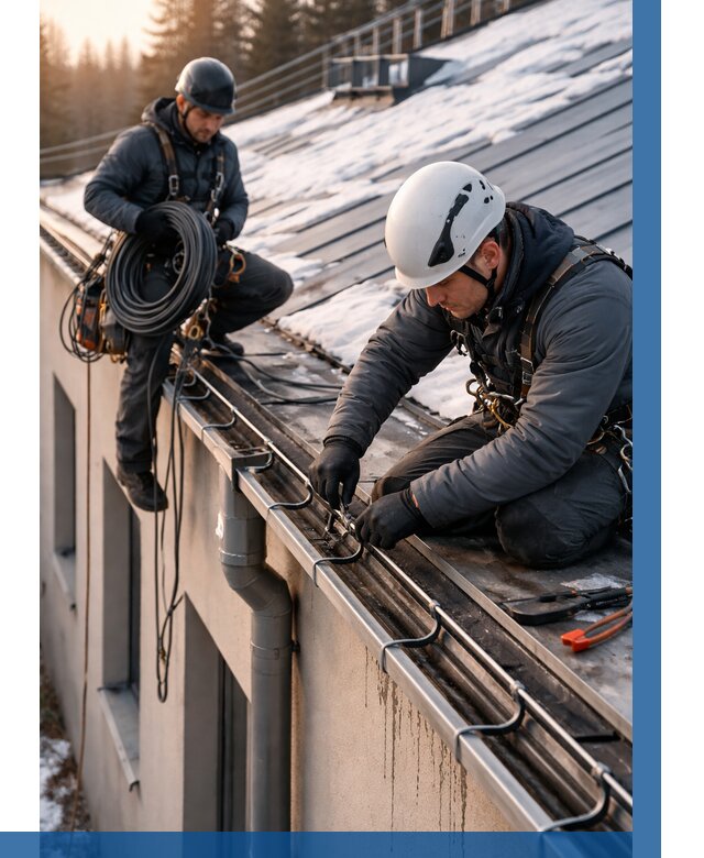 Монтаж греющего кабеля на кровле в Архангельске от 463 р. | ВЫСОТНИК-Рхн