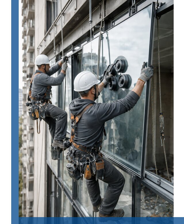 Витражное остекление фасадов и лоджий в Архангельске под ключ